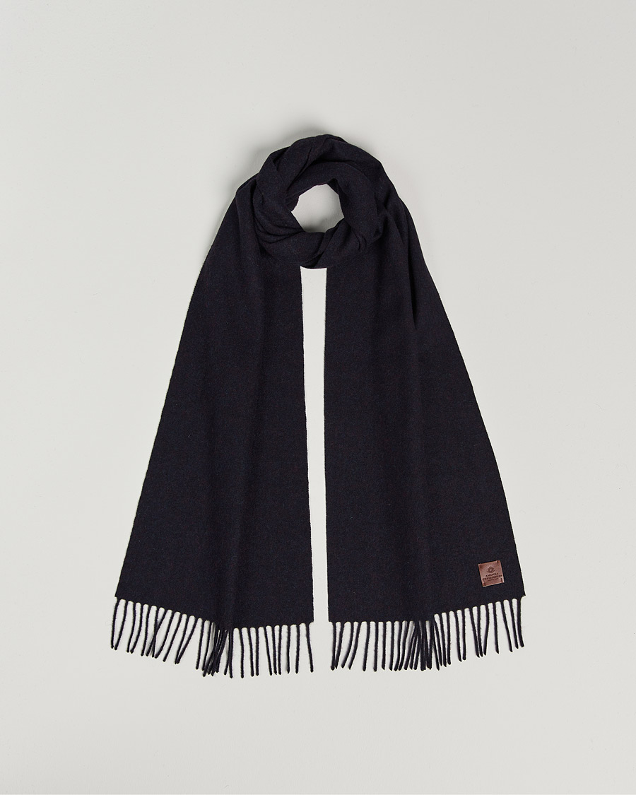 Men | Amanda Christensen Merino Wool Scarf Navy Melange | Amanda Christensen | Merino Wool Scarf Navy Melange