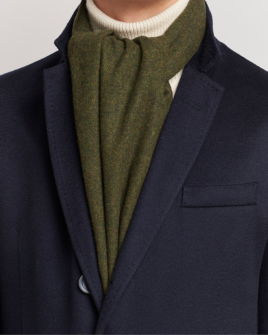 Men | Amanda Christensen Merino Wool Scarf Green Melange | Amanda Christensen | Merino Wool Scarf Green Melange