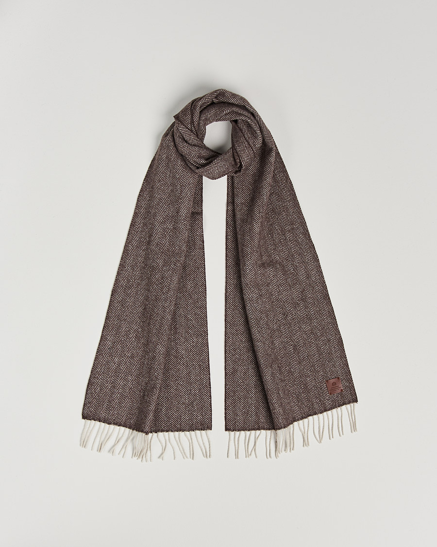 Men | Amanda Christensen Merino Wool Herringbone Brown | Amanda Christensen | Merino Wool Herringbone Brown