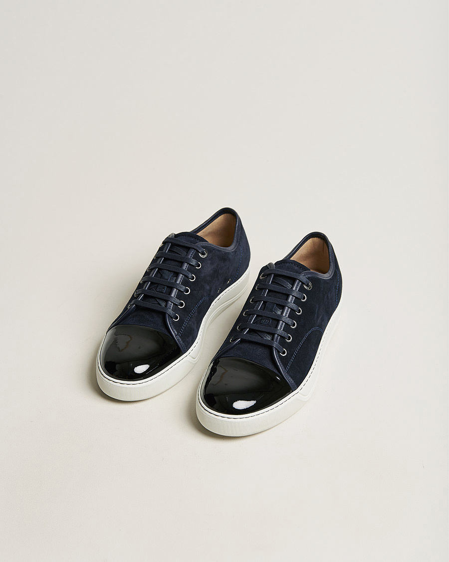 Men | Lanvin DBB1 Patent Cap Toe Sneaker Navy UK8 - EU42 | Lanvin | DBB1 Patent Cap Toe Sneaker Navy UK8 - EU42
