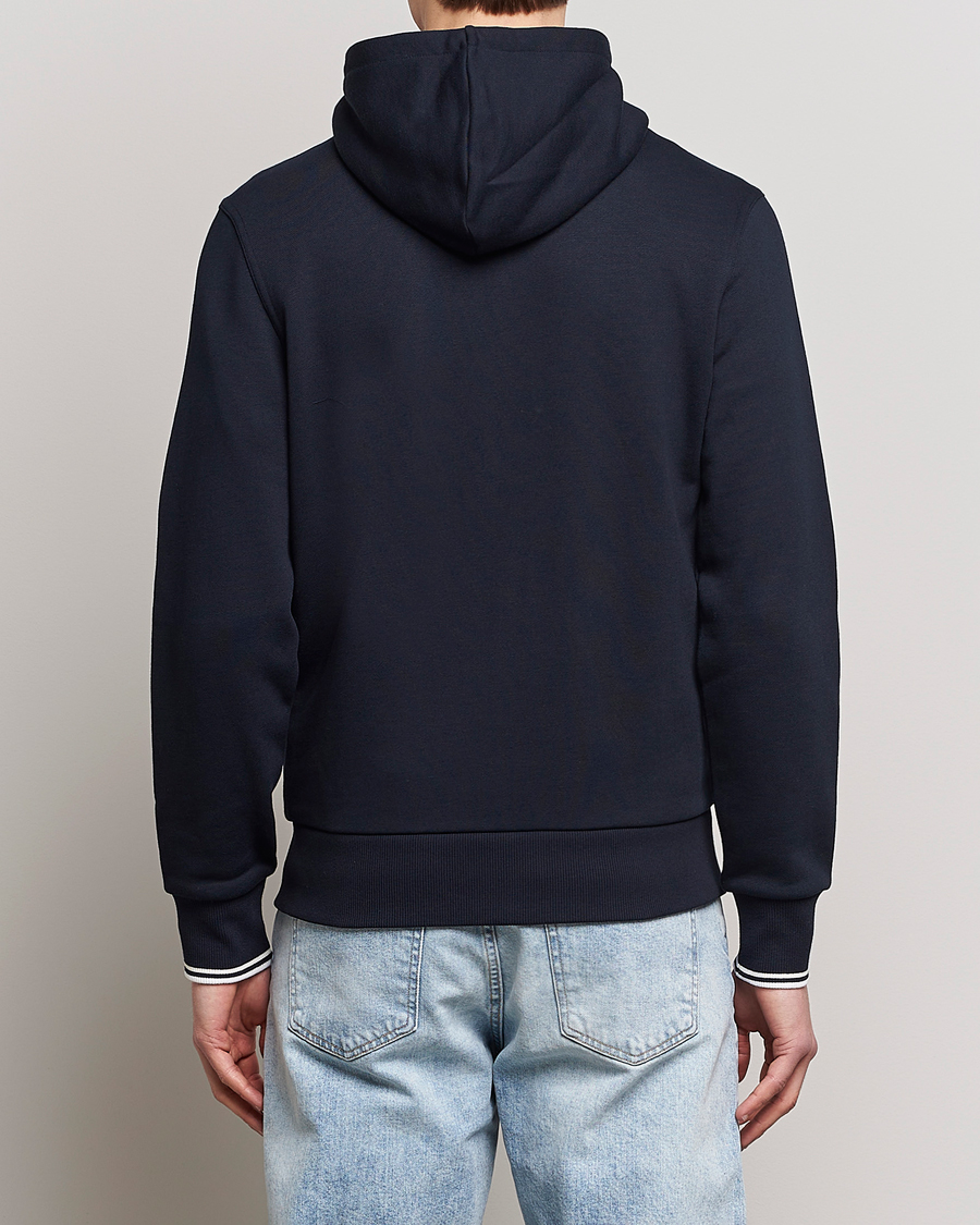 Men | Sweaters & Knitwear | Fred Perry | Full Zip Hooded Sweatshirt Navy