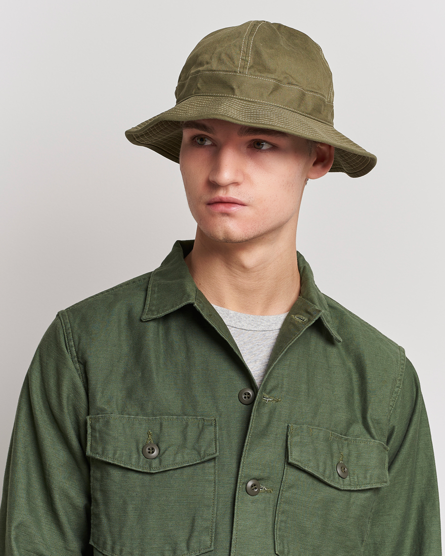 Men | Hats & Caps | orSlow | US Navy Hat Green