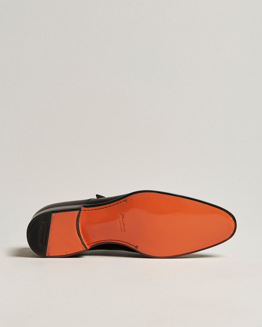 Men | Santoni Blake Double Monk Black Calf | Santoni | Blake Double Monk Black Calf