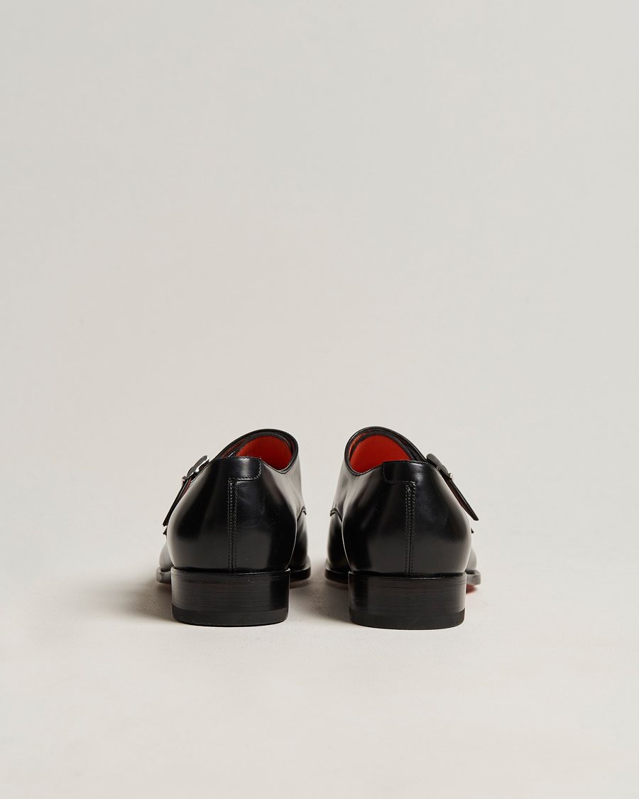 Men | Santoni Blake Double Monk Black Calf | Santoni | Blake Double Monk Black Calf