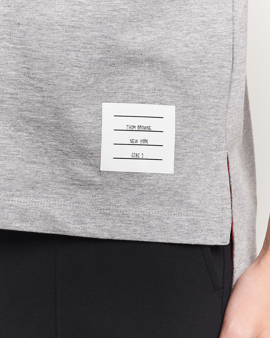 Men | Polo Shirts | Thom Browne | Relaxed Fit Polo Light Grey
