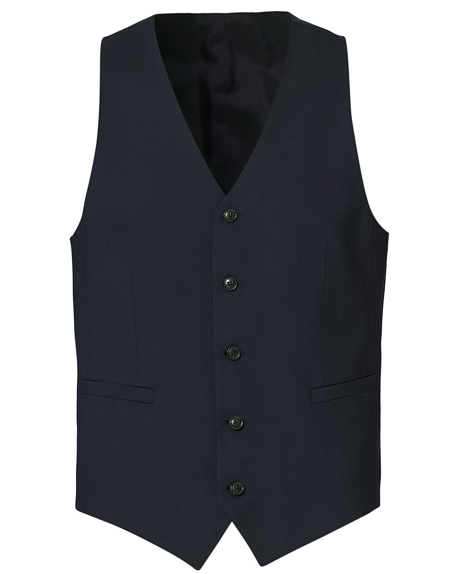 Men | Blazers | Tiger of Sweden | Litt Wool Waistcoat Navy