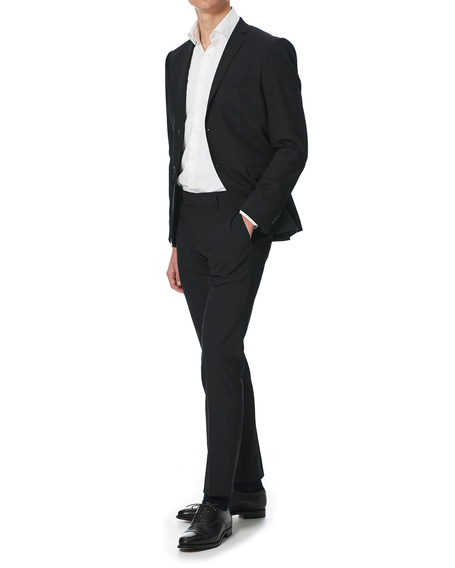 Men | Trousers | Tiger of Sweden | Tordon Wool Suit Trousers Black
