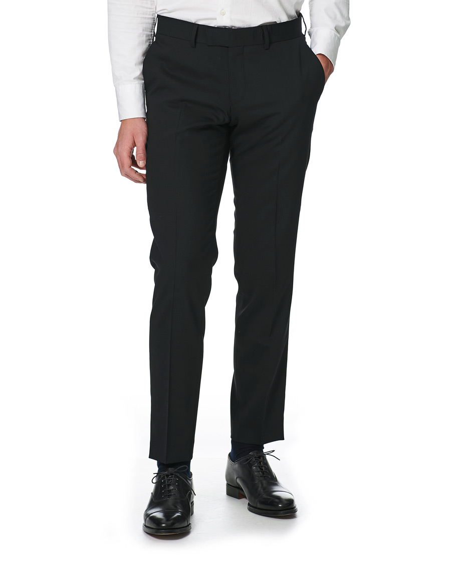 Men | Trousers | Tiger of Sweden | Tordon Wool Suit Trousers Black
