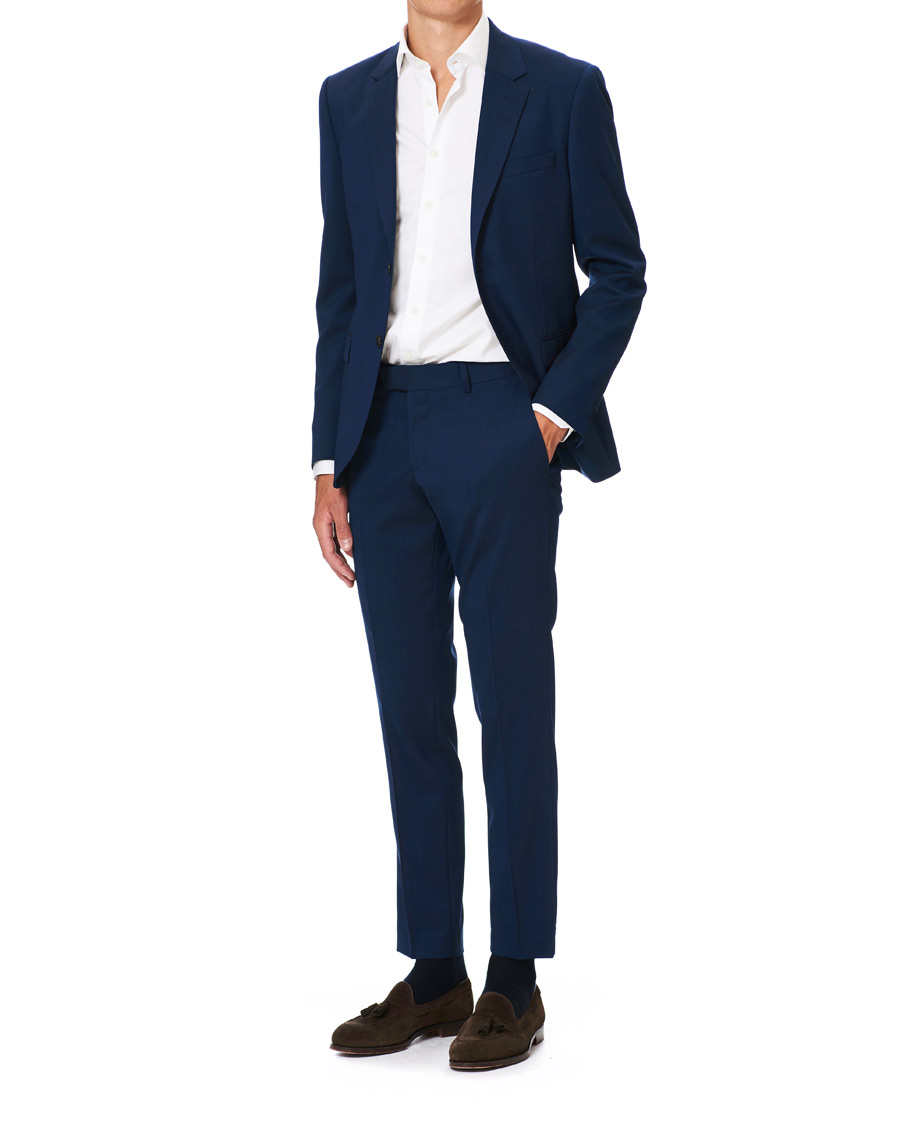 Men | Trousers | Tiger of Sweden | Tordon Wool Suit Trousers Blue