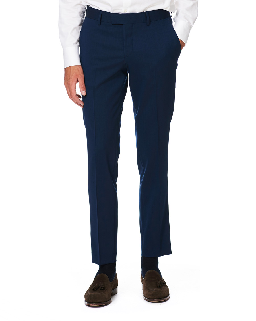 Men | Trousers | Tiger of Sweden | Tordon Wool Suit Trousers Blue