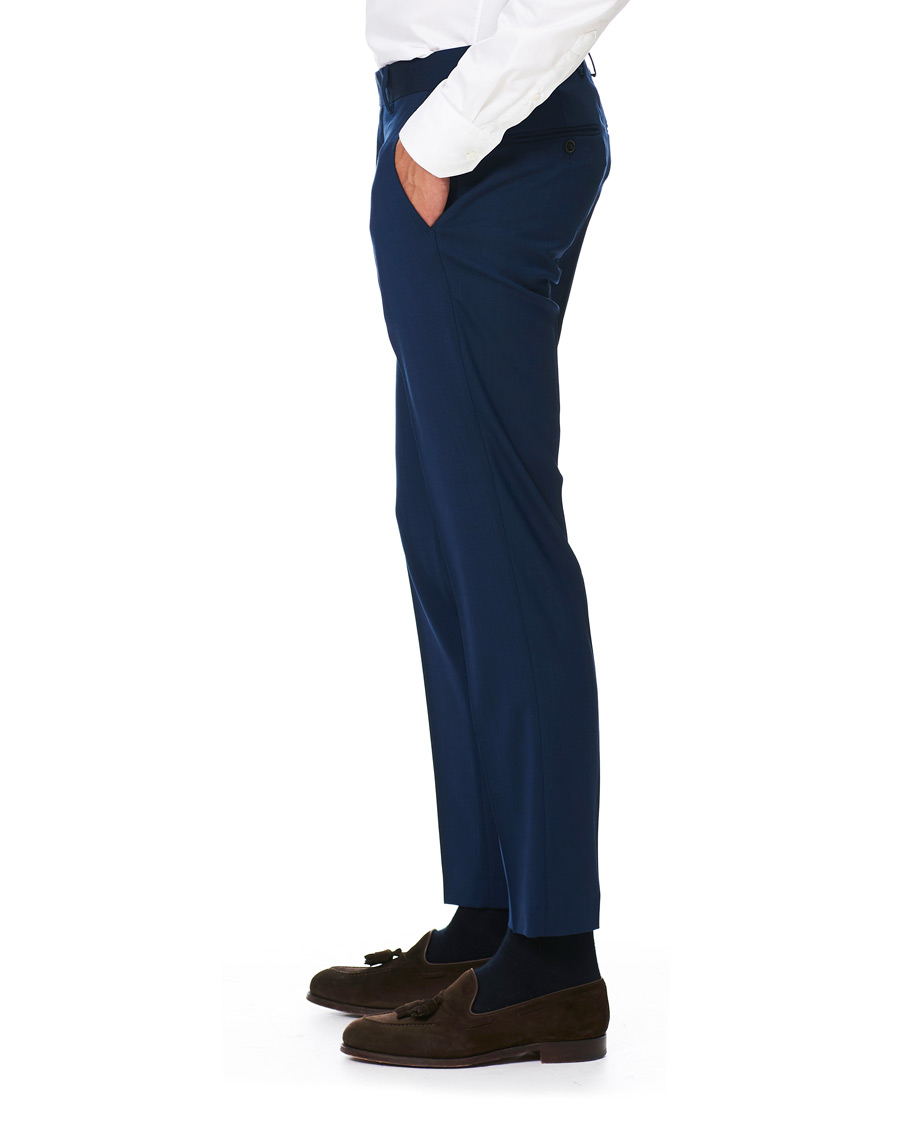 Men | Trousers | Tiger of Sweden | Tordon Wool Suit Trousers Blue