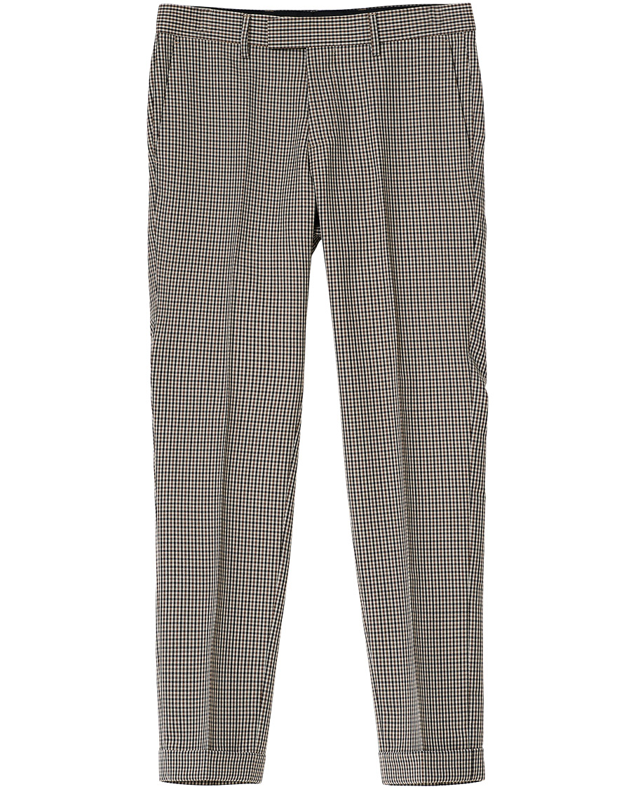 Men | Trousers | Tiger of Sweden | Tillman Checked Trousers Beige