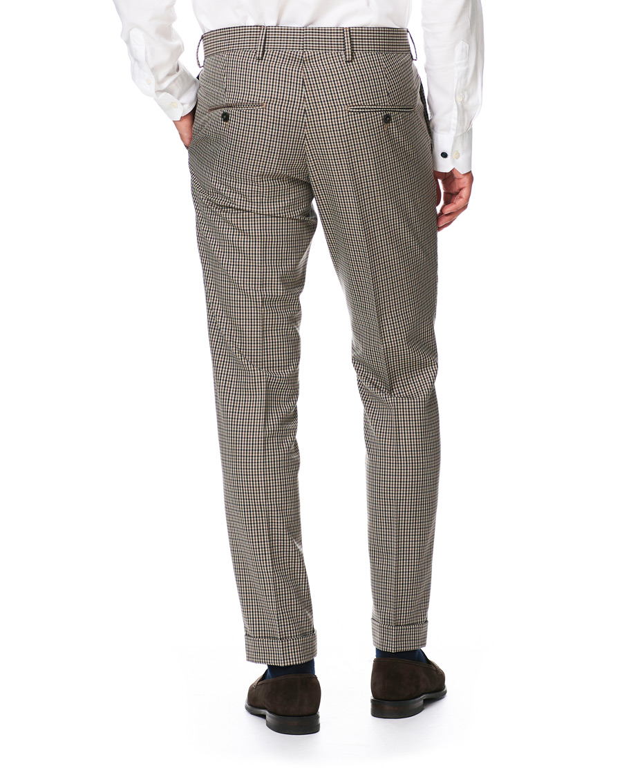 Men | Trousers | Tiger of Sweden | Tillman Checked Trousers Beige
