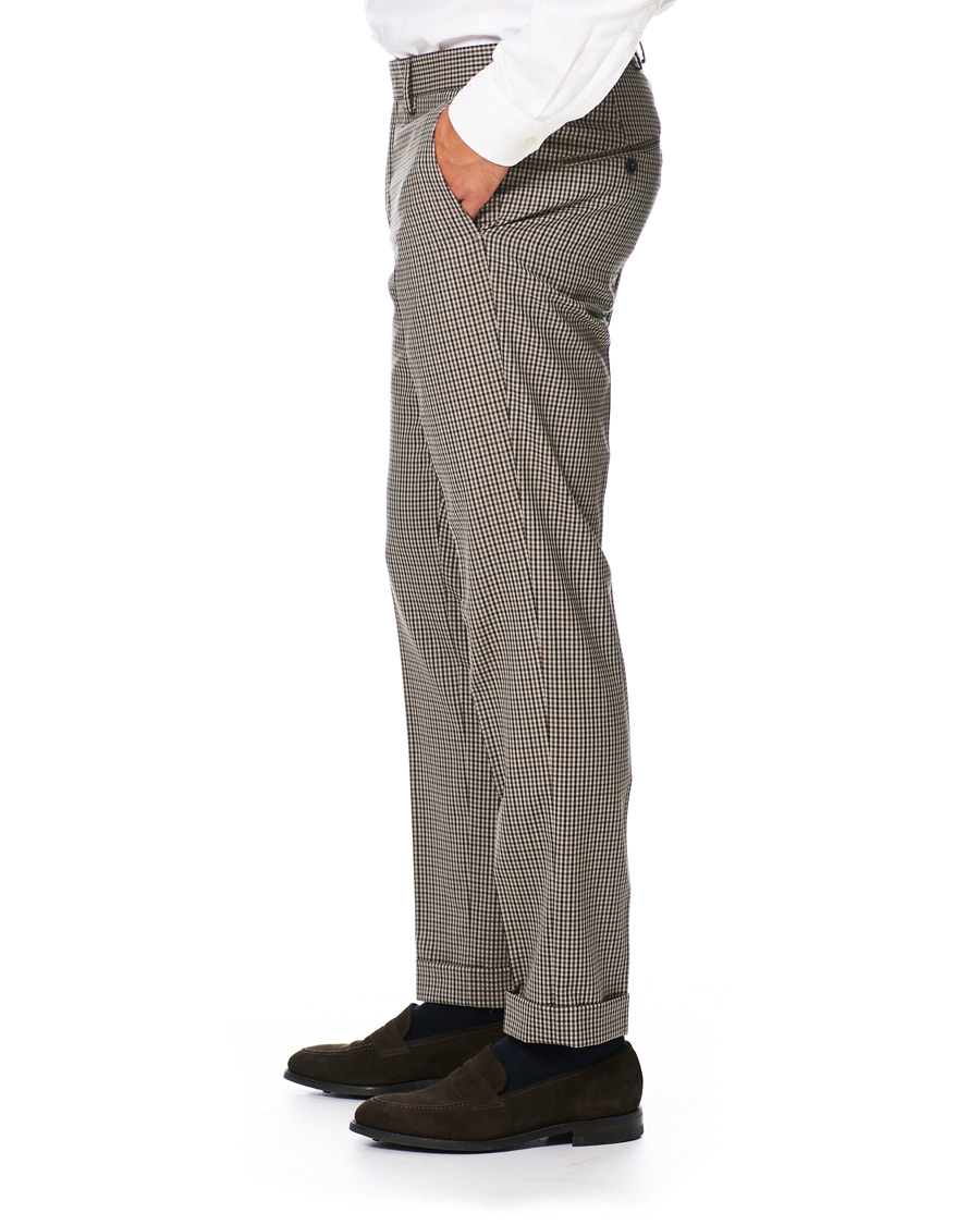 Men | Trousers | Tiger of Sweden | Tillman Checked Trousers Beige