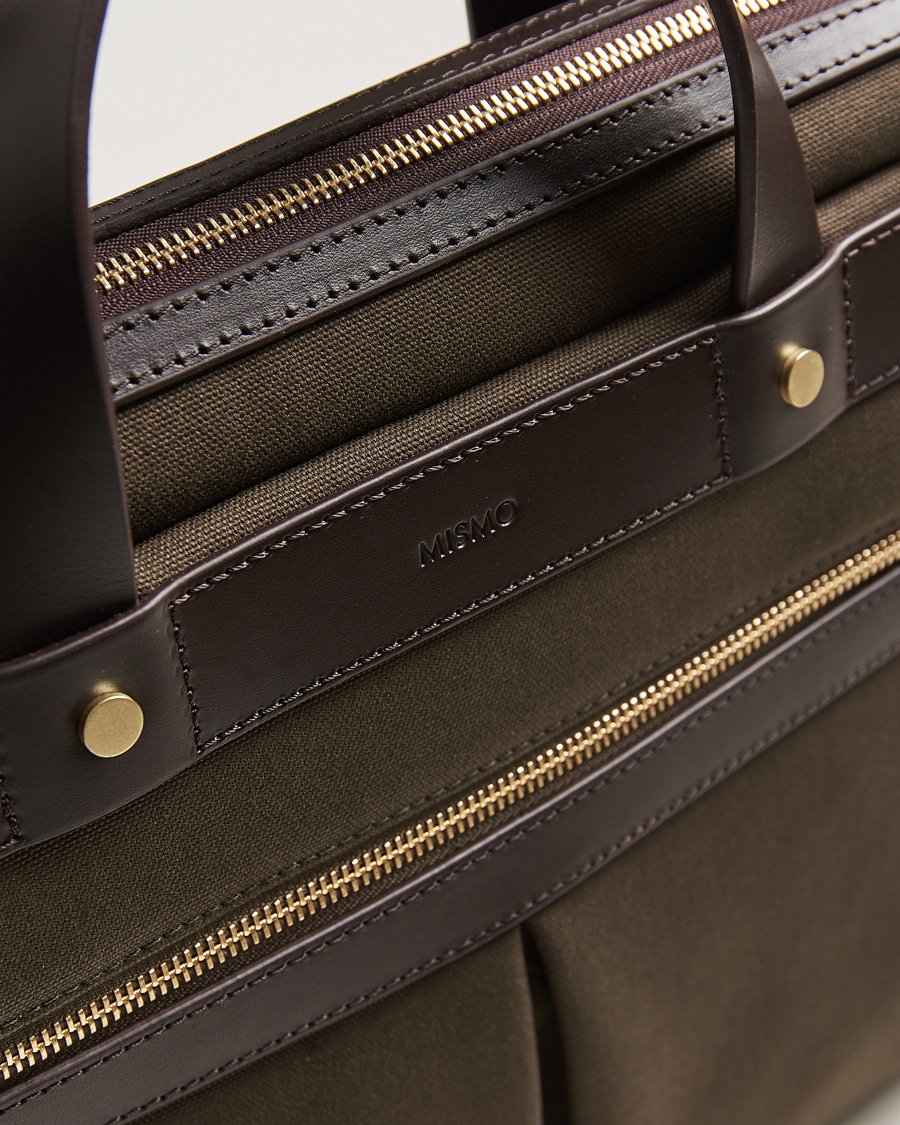 Men | Bags | Mismo | M/S Nylon Office Army/Dark Brown