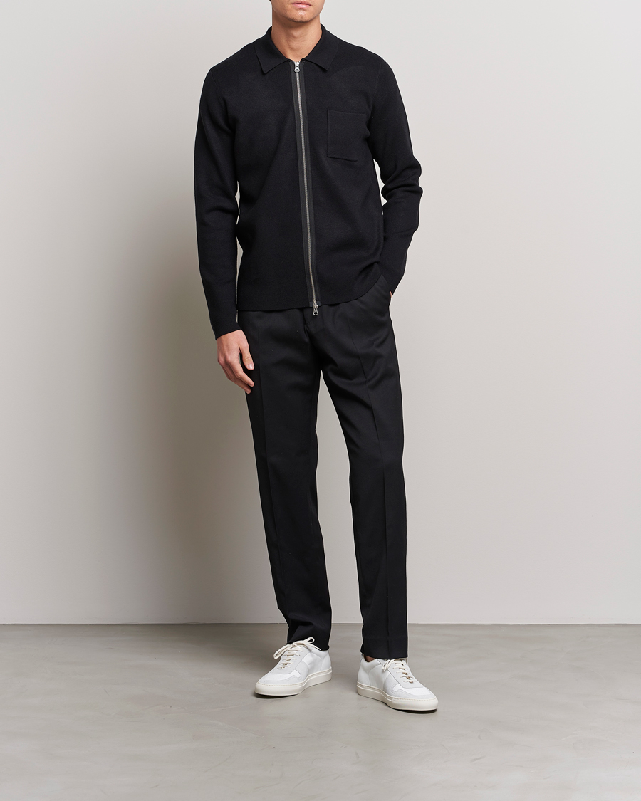 Men | Sweaters & Knitwear | Samsøe Samsøe | Guna Full Zip Black