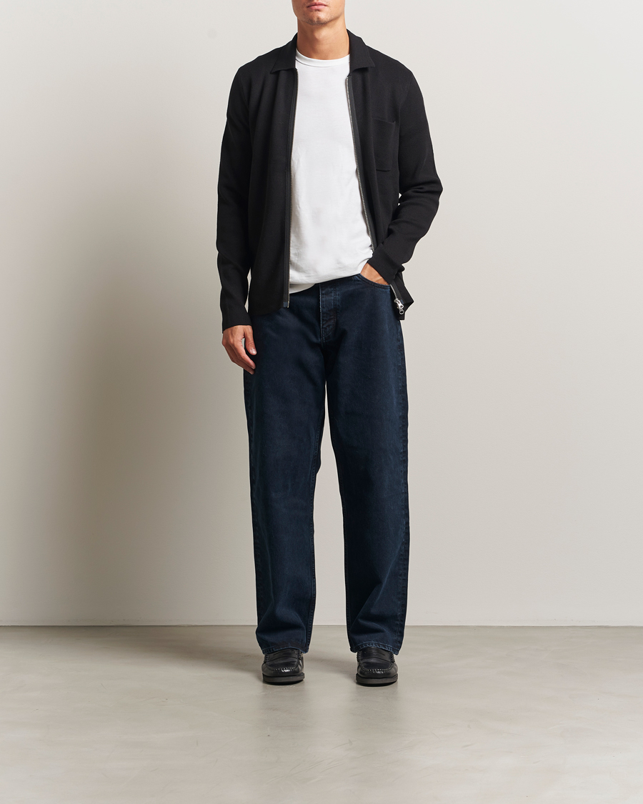 Men | Sweaters & Knitwear | Samsøe Samsøe | Guna Full Zip Black