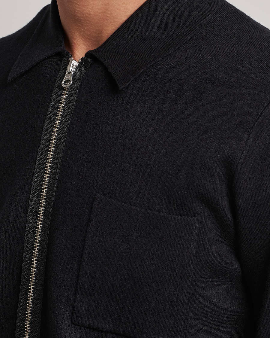 Men | Sweaters & Knitwear | Samsøe Samsøe | Guna Full Zip Black