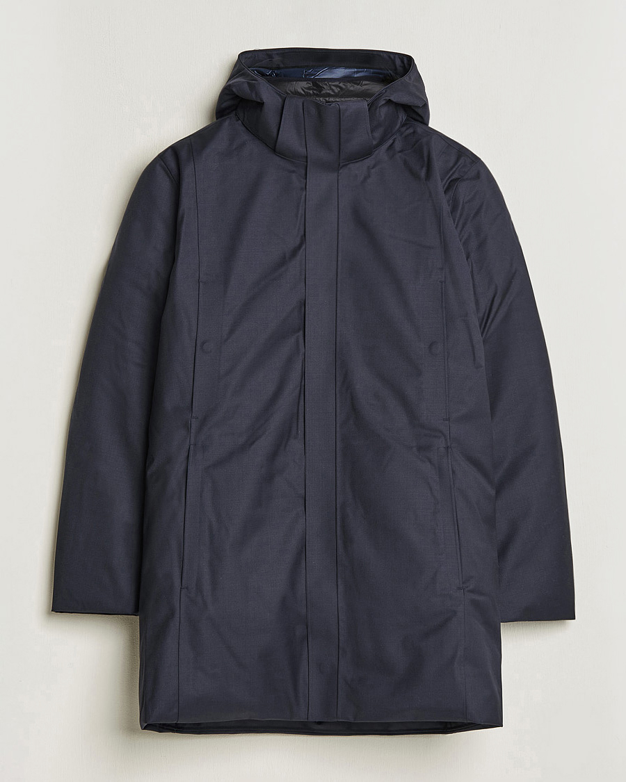 Men | Coats & Jackets | UBR | Redox Parka Savile X Dark Navy Wool