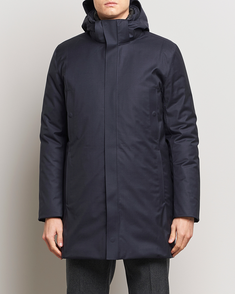 Men | Coats & Jackets | UBR | Redox Parka Savile X Dark Navy Wool