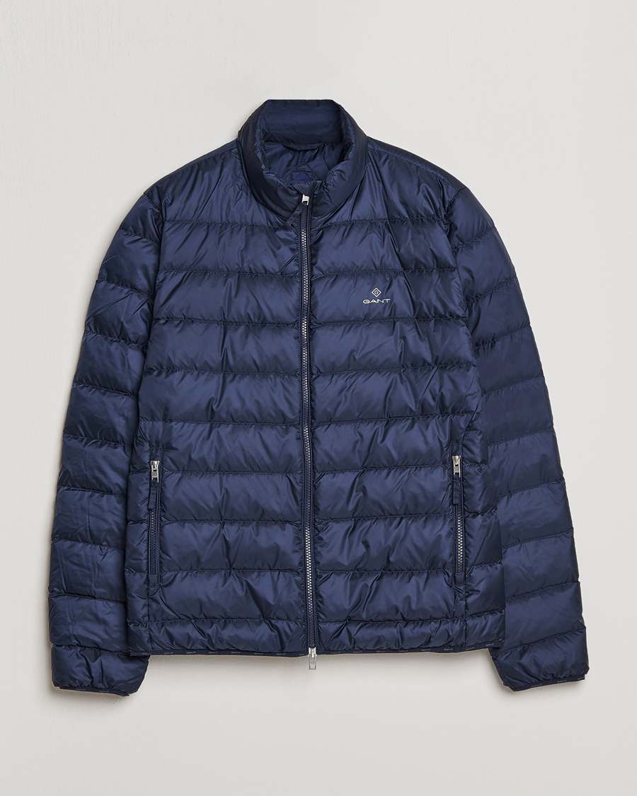 Men | Coats & Jackets | GANT | The Light Down Jacket Evening Blue