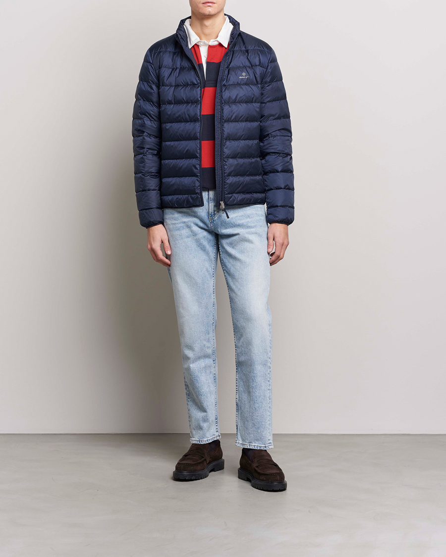 Men | Coats & Jackets | GANT | The Light Down Jacket Evening Blue