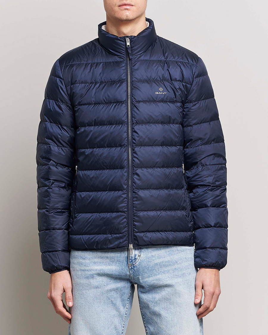 Men | Coats & Jackets | GANT | The Light Down Jacket Evening Blue