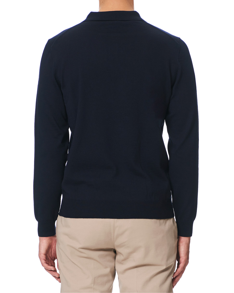 Men | Sweaters & Knitwear | BOSS BLACK | BOSS Bono Knitted Polo Dark Blue