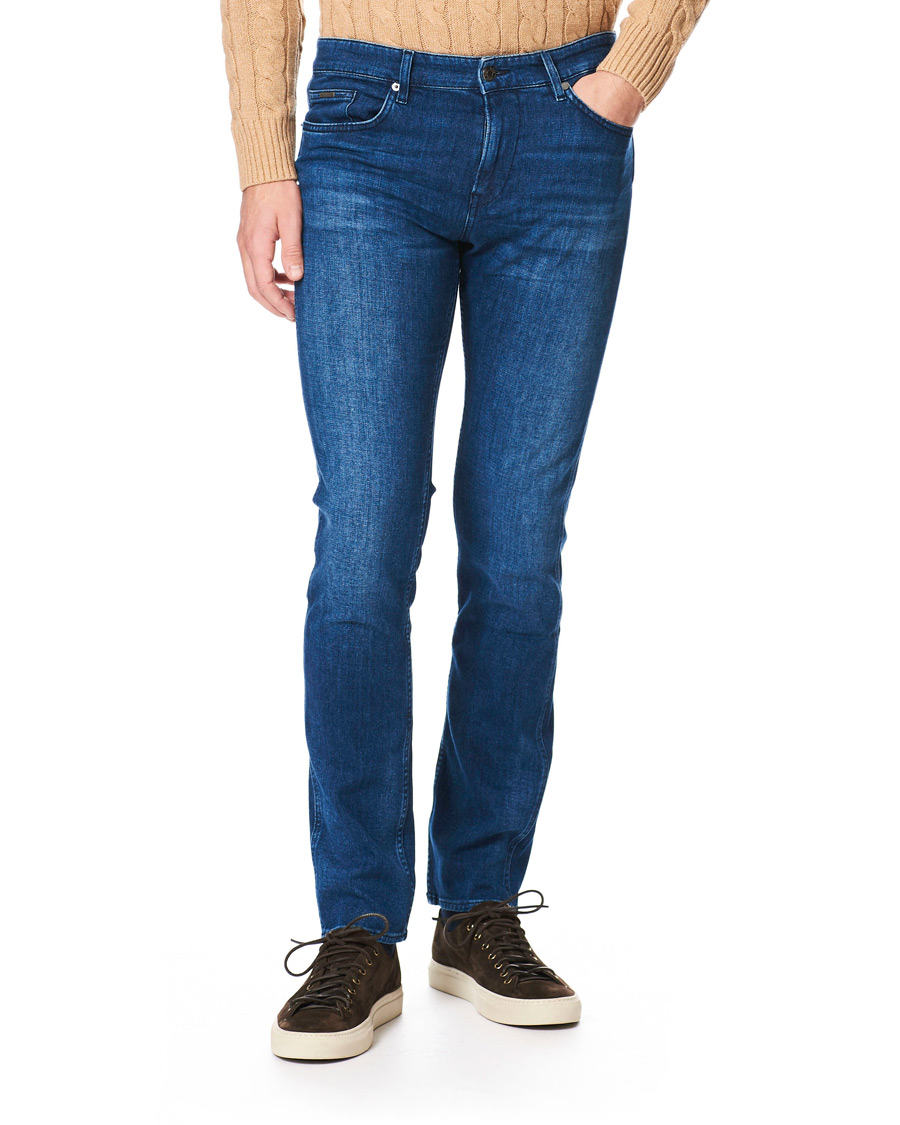 Men | Jeans | BOSS BLACK | BOSS Delaware Slim Fit Stretch Jeans Medium Blue
