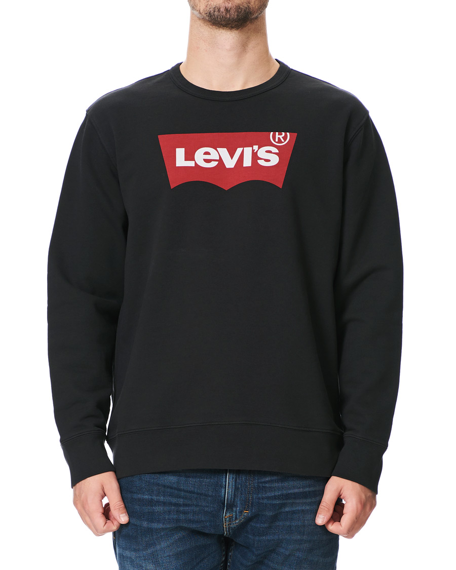 Men | Sweaters & Knitwear | Levi's | Batwing Crew Neck Sweatshirt Jet Black