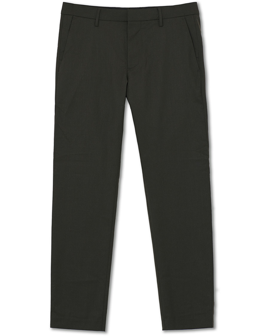 Men | Trousers | NN07 | Theo Regular Fit Wool Trousers Army Green