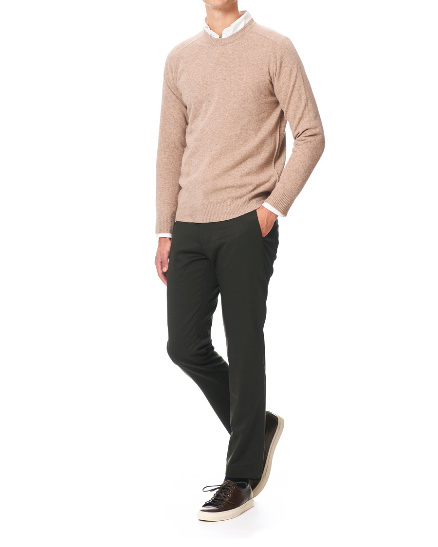 Men | Trousers | NN07 | Theo Regular Fit Wool Trousers Army Green