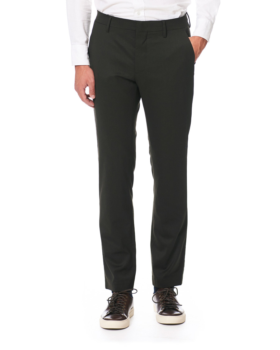 Men | Trousers | NN07 | Theo Regular Fit Wool Trousers Army Green