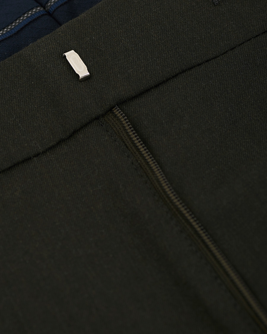 Men | Trousers | NN07 | Theo Regular Fit Wool Trousers Army Green