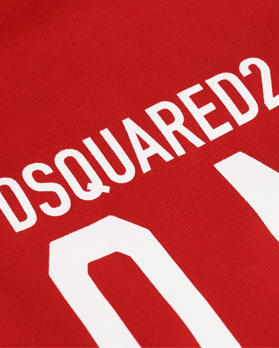 Men | Sweaters & Knitwear | Dsquared2 | Cool Fit Icon Logo Hoodie Red