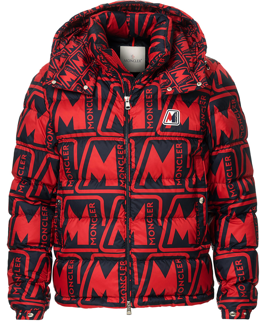 Men | Coats & Jackets | Moncler | Frioland Hooded Down Jacket Red/Multi