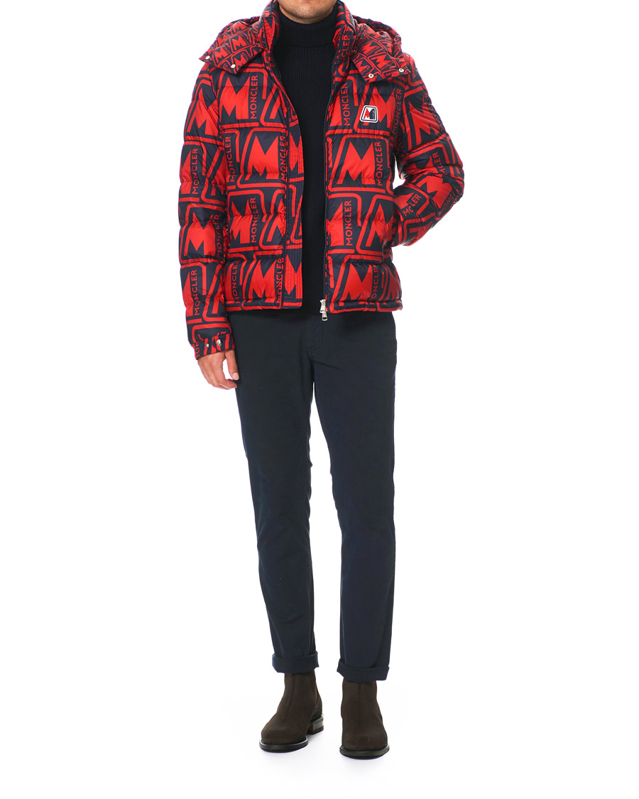 Men | Coats & Jackets | Moncler | Frioland Hooded Down Jacket Red/Multi