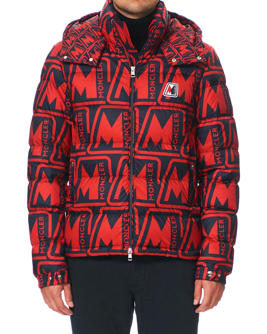 Men | Coats & Jackets | Moncler | Frioland Hooded Down Jacket Red/Multi