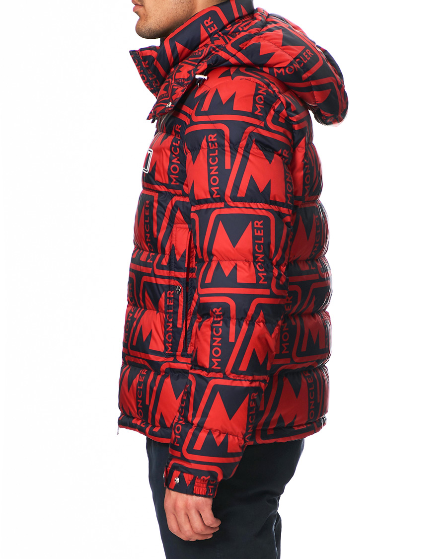 Men | Coats & Jackets | Moncler | Frioland Hooded Down Jacket Red/Multi
