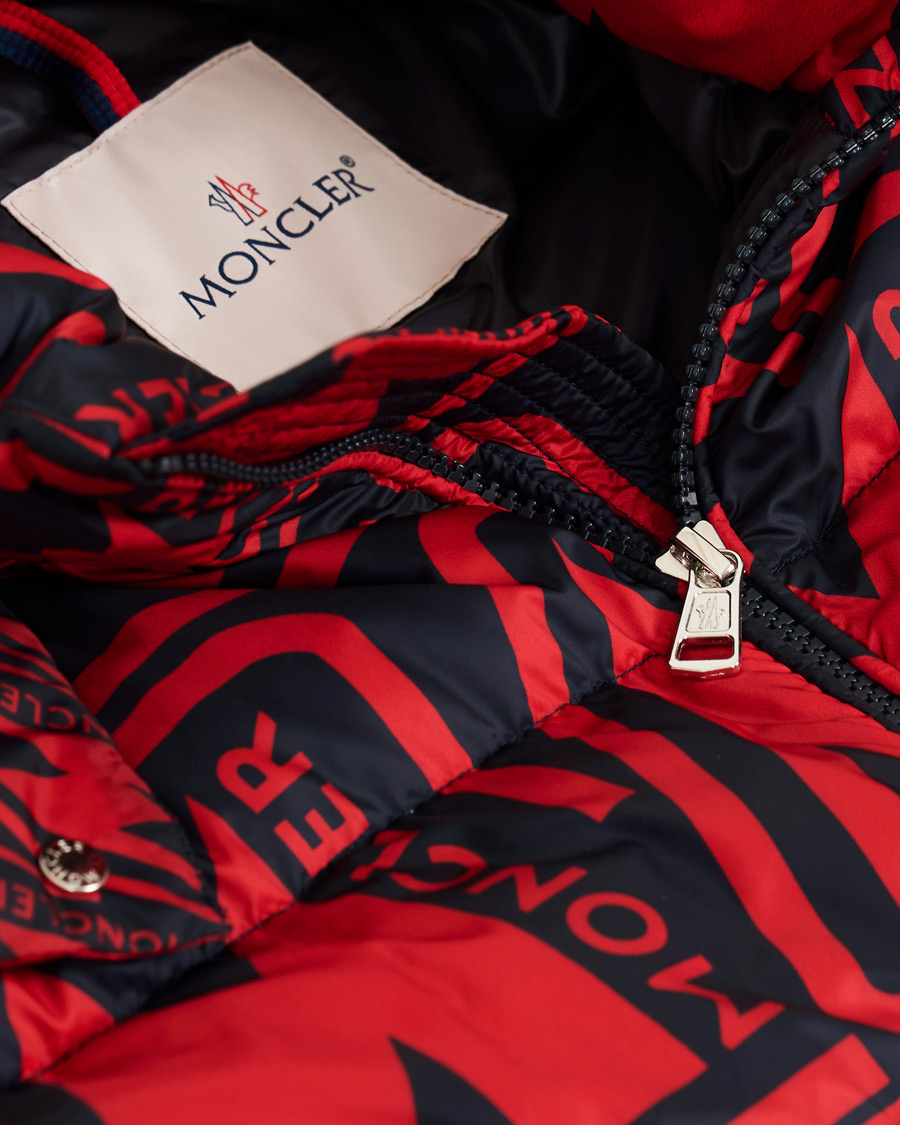 Men | Coats & Jackets | Moncler | Frioland Hooded Down Jacket Red/Multi