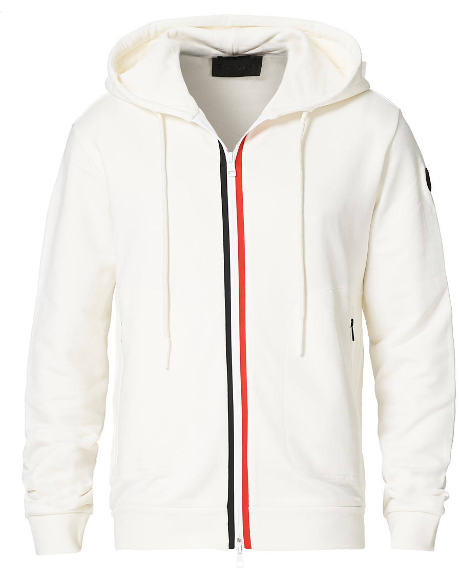 Men | Sweaters & Knitwear | Moncler | Stripe Sweat Hoodie White