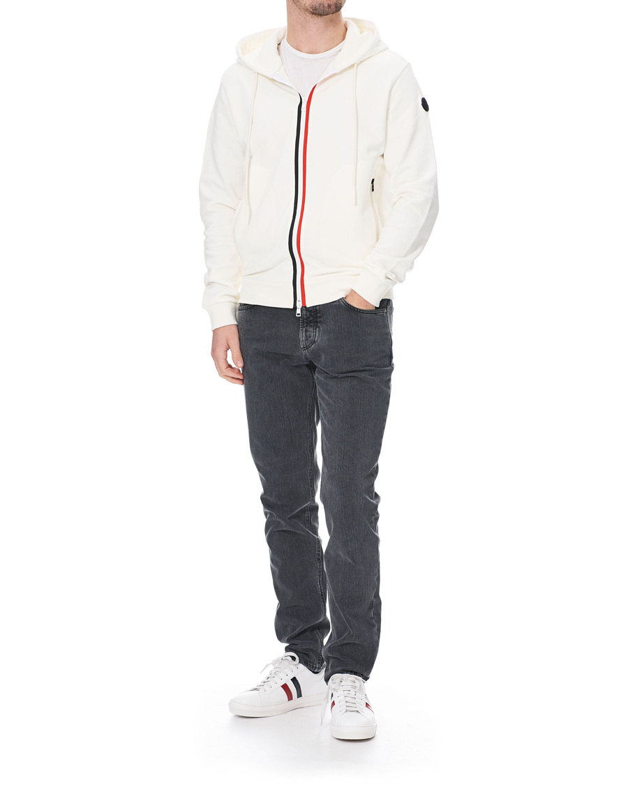 Men | Sweaters & Knitwear | Moncler | Stripe Sweat Hoodie White