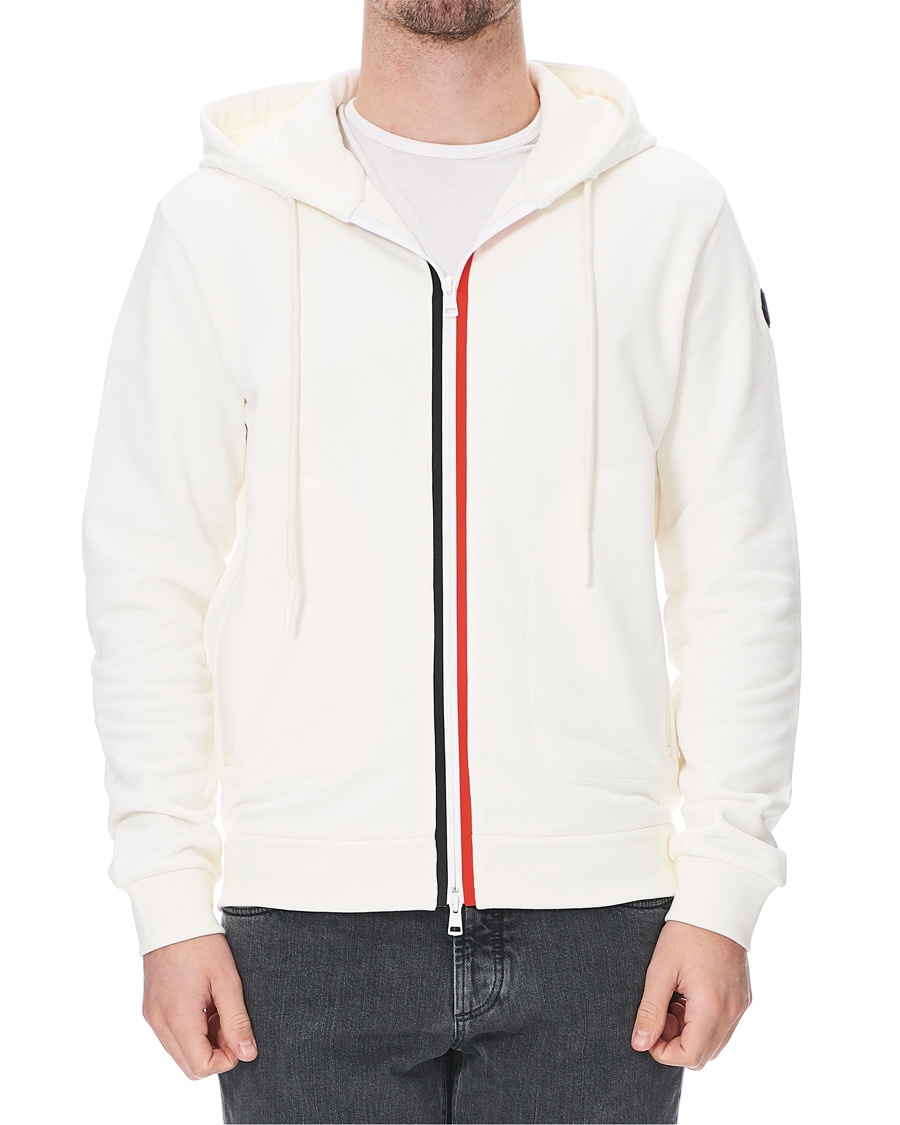 Men | Sweaters & Knitwear | Moncler | Stripe Sweat Hoodie White