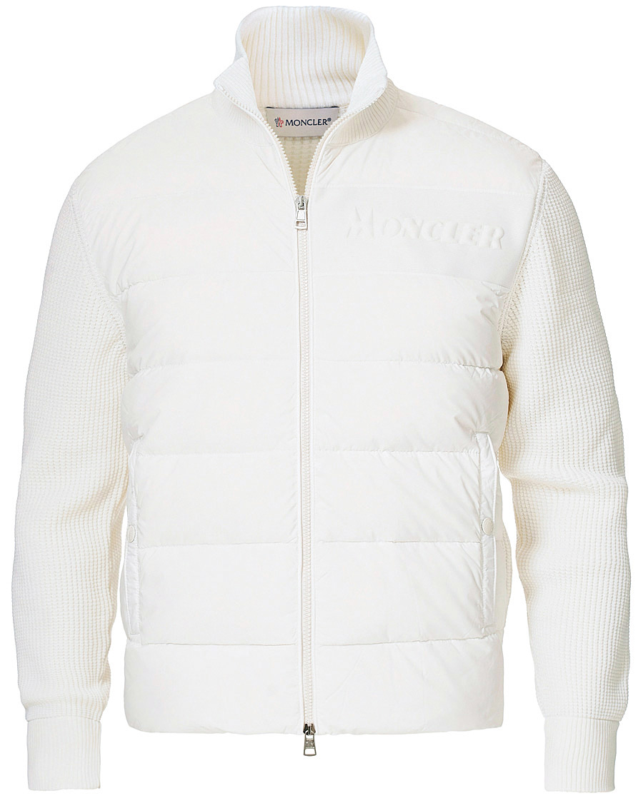 Men | Sweaters & Knitwear | Moncler | Hybrid Full Zip White