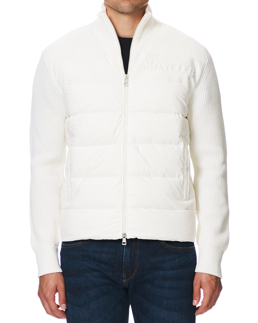Men | Sweaters & Knitwear | Moncler | Hybrid Full Zip White