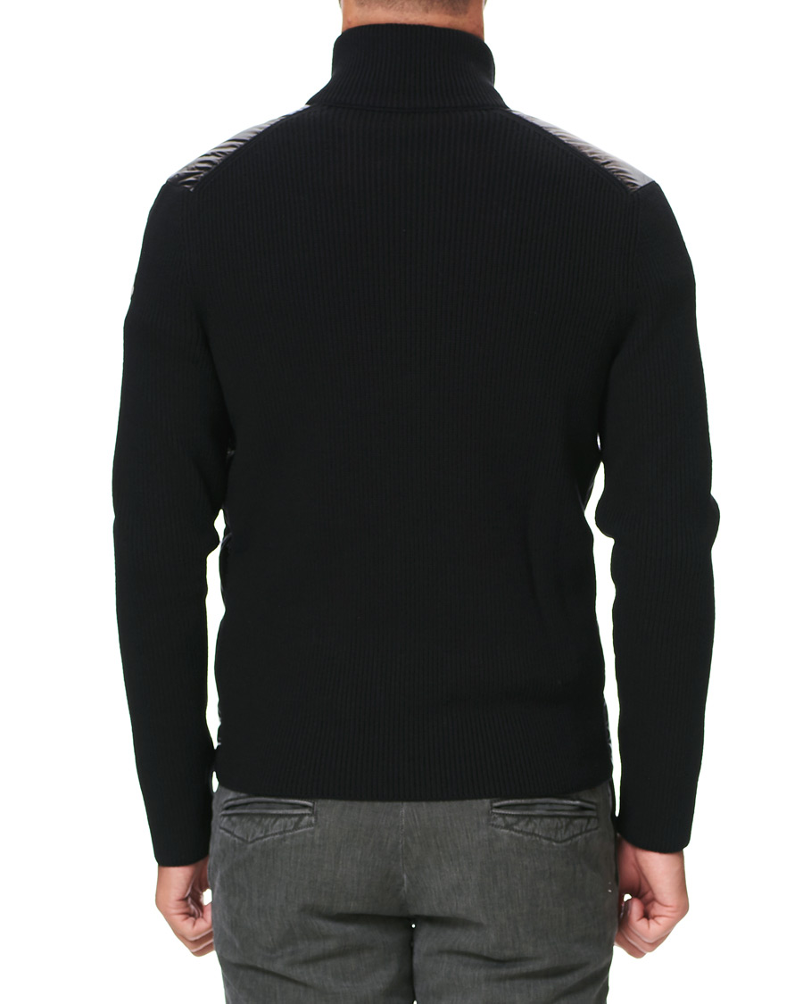Men | Sweaters & Knitwear | Moncler | Stripe Hybrid Full Zip Black