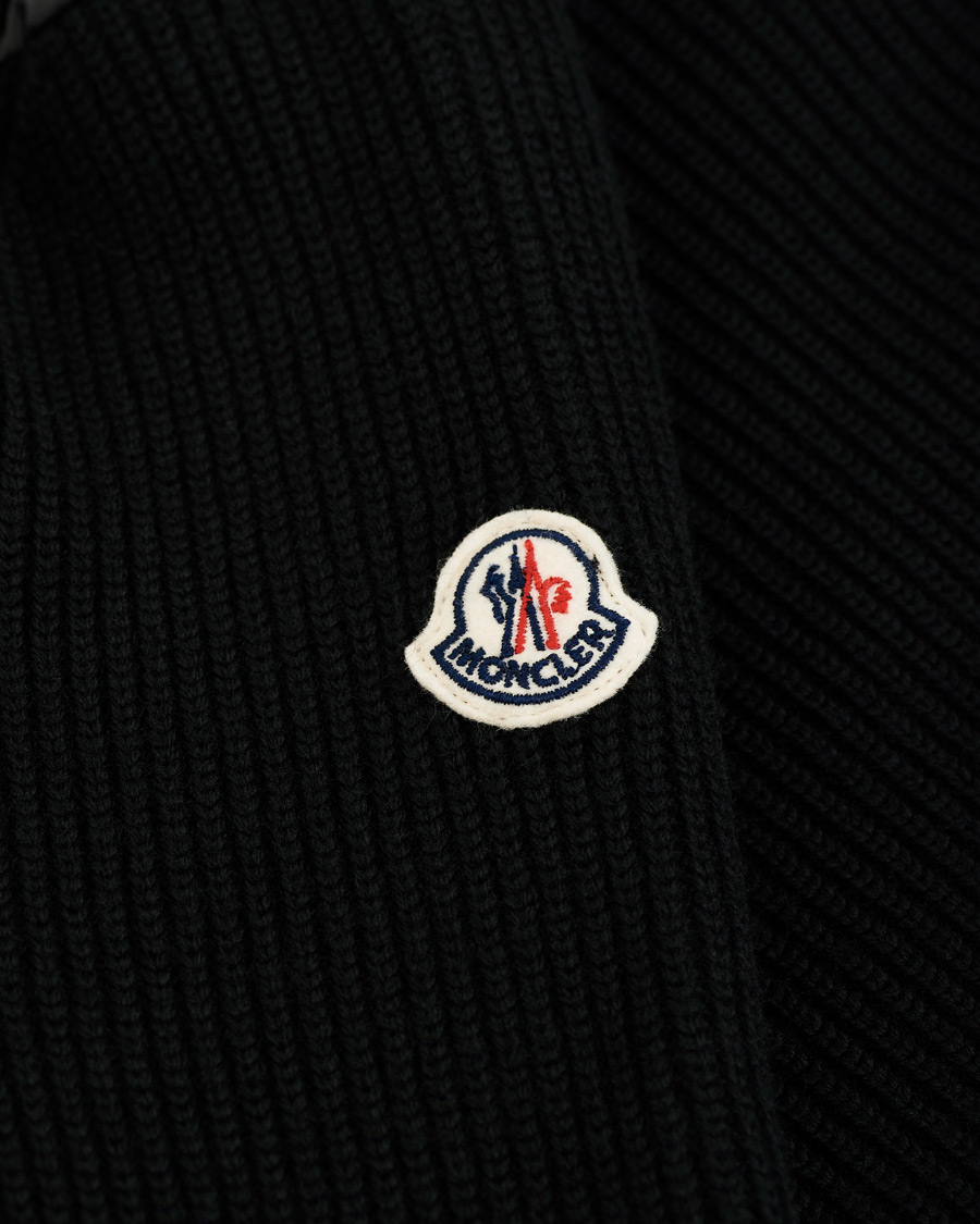 Men | Sweaters & Knitwear | Moncler | Stripe Hybrid Full Zip Black