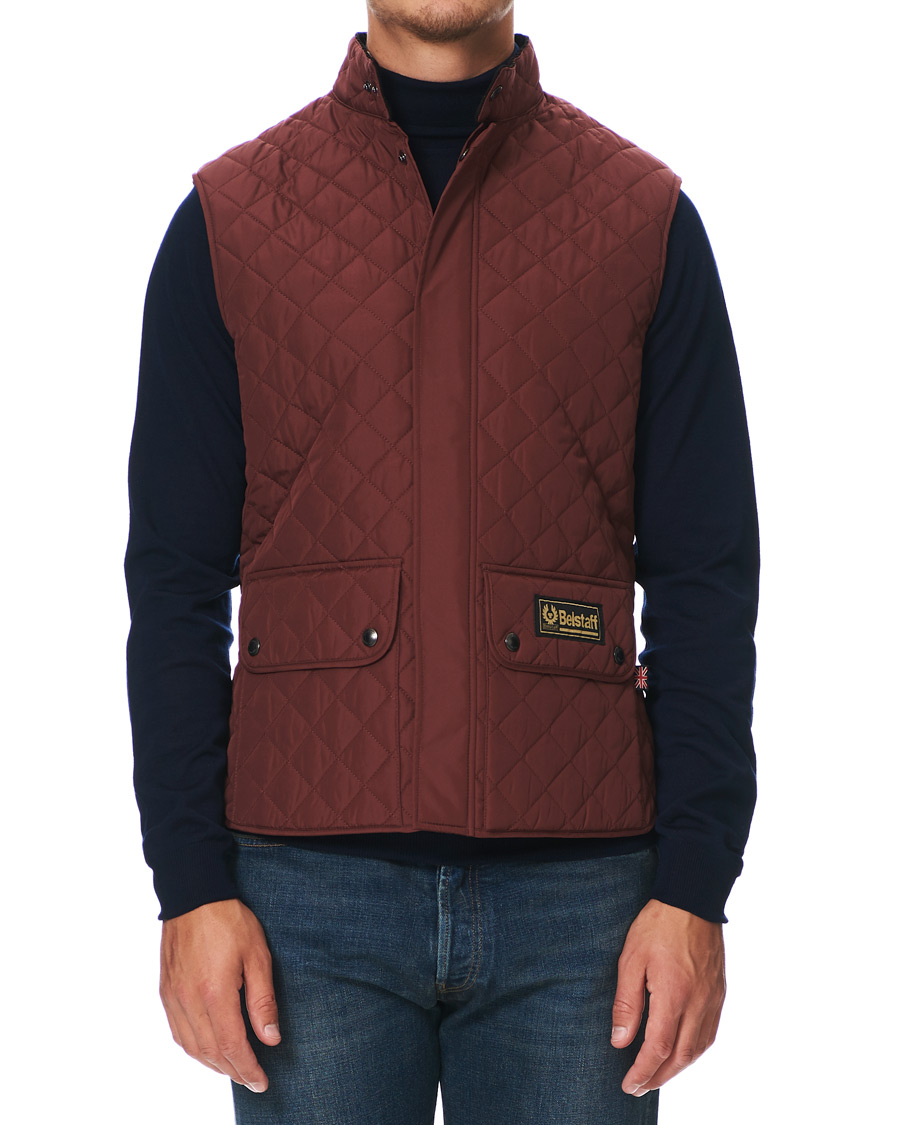 Men | Coats & Jackets | Belstaff | Waistcoat Quilted Burnished Red
