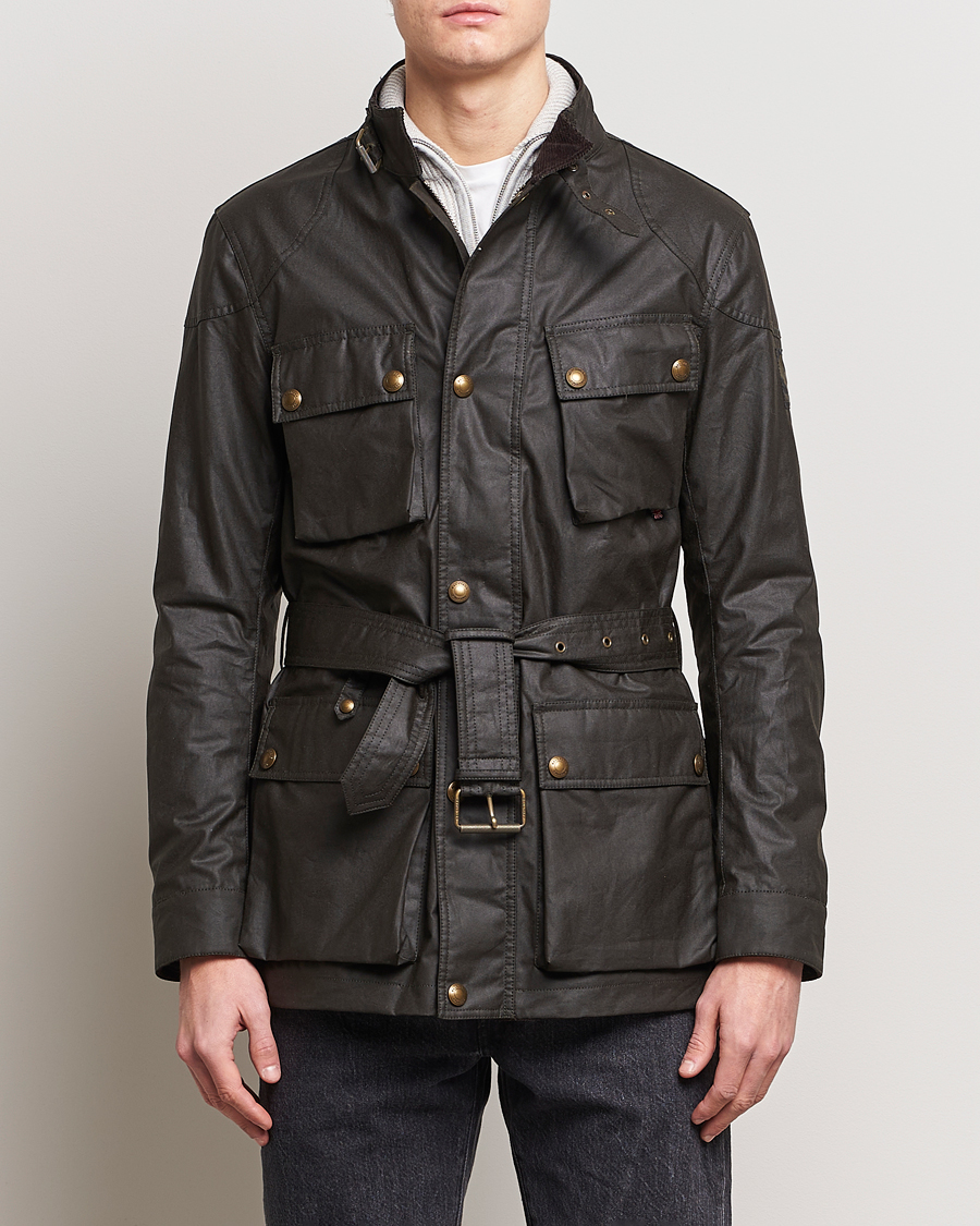Men | Coats & Jackets | Belstaff | Trialmaster Waxed Jacket Faded Olive