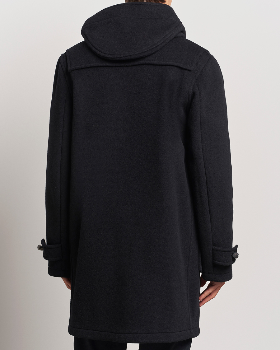 Men | Coats & Jackets | Gloverall | Morris Duffle Coat Black/Royal Stewart